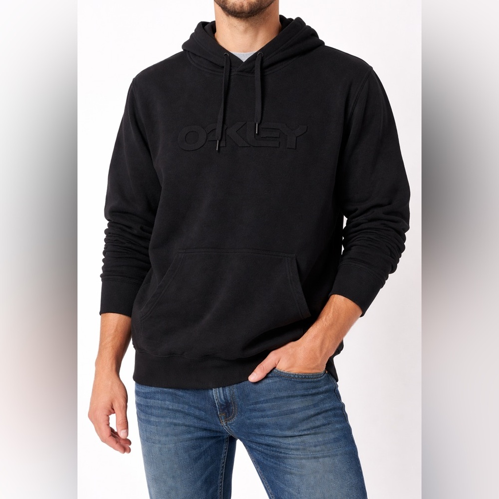 Oakley Logo Hoodie Men’s XL Black Pullover Sweatshirt Streetwear